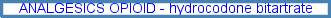 Hydrocodone bitartrate